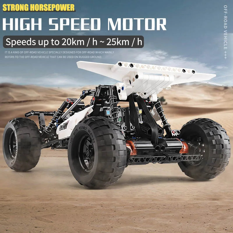 Mould King Desert Car Racing Climbing Truck