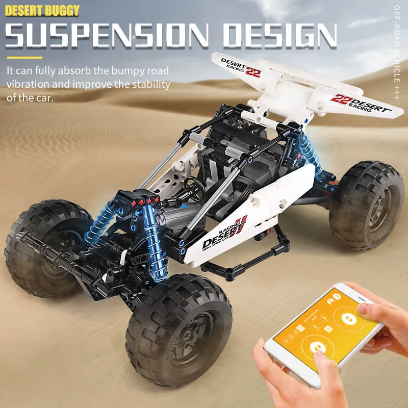Mould King Desert Car Racing Climbing Truck