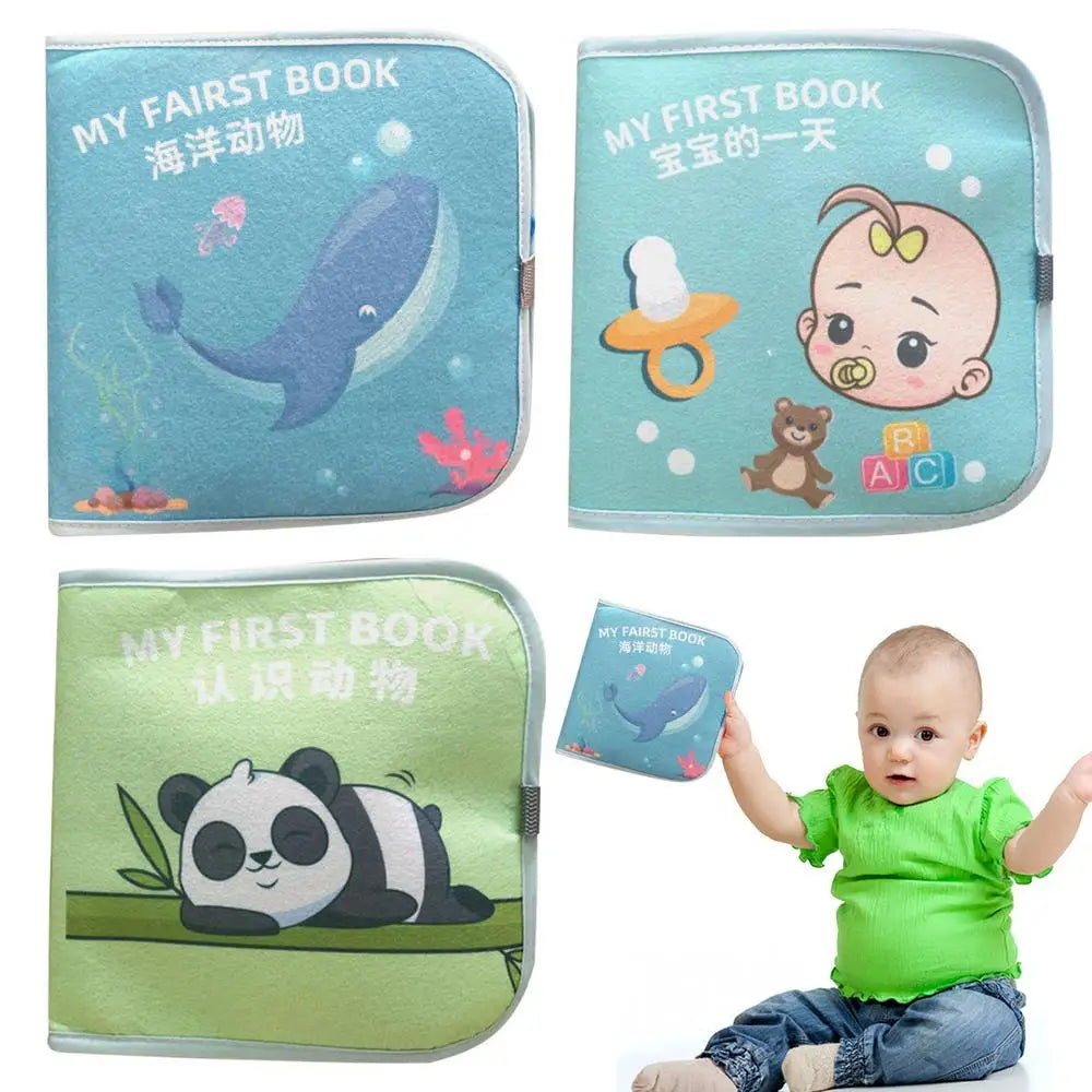 Quiet Sensory Book Soft Cloth Book Cute Cartoon Book Educational Sensory Toy Travel Toys For Boys And Girls