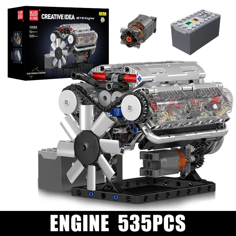 Mould King 10088 The V8 Engine Building Block Assembly