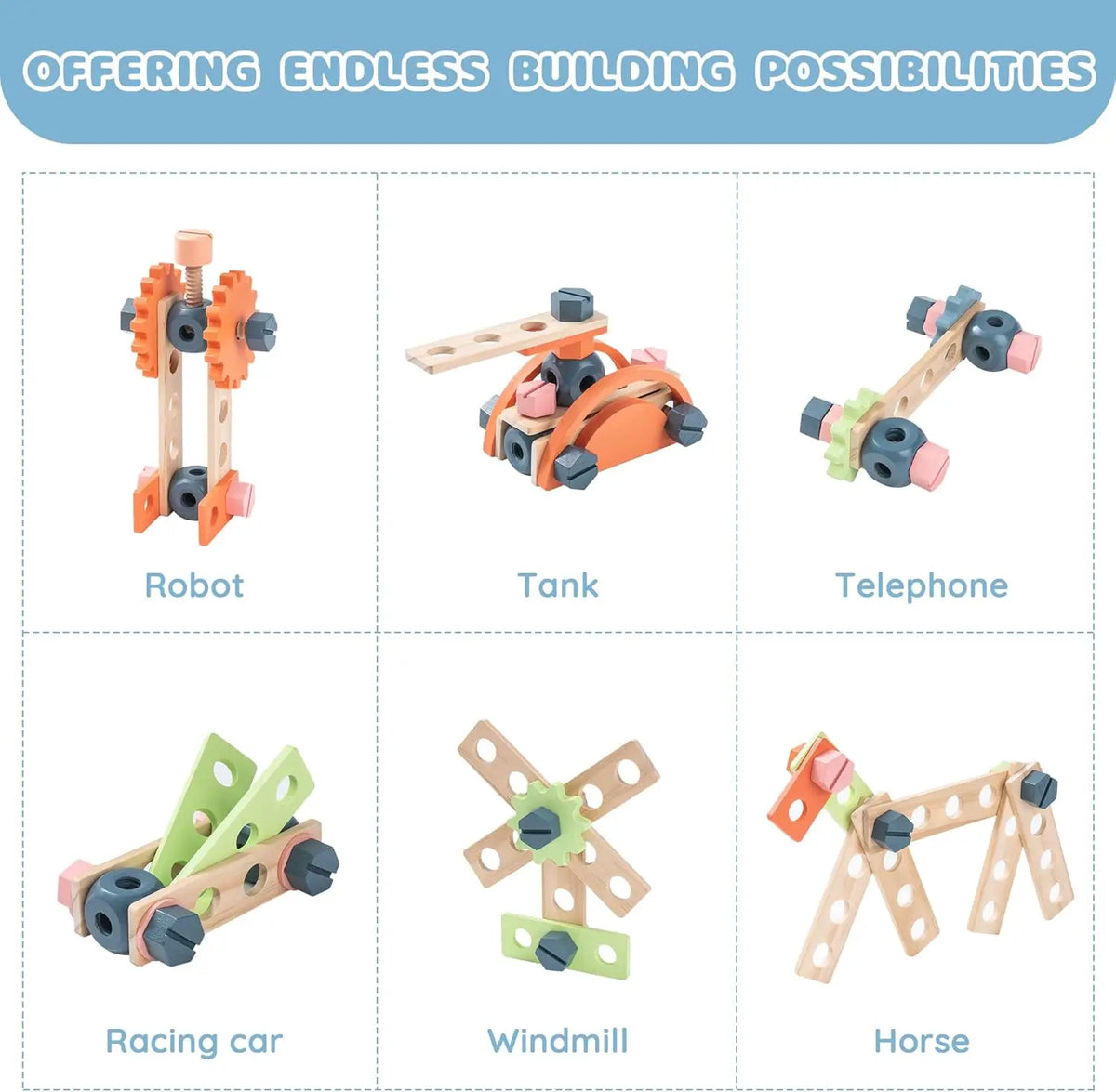 Large Wooden Kids Tool Bench Set