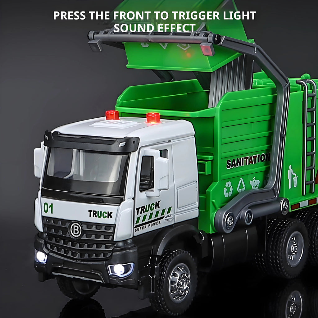 Sanitation Truck with Lights and Sounds, Simulation Recycling Features