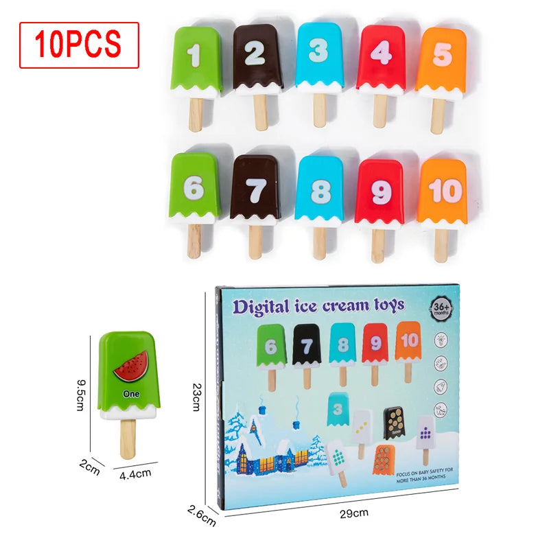 Kid Ice Cream Number Matching Game