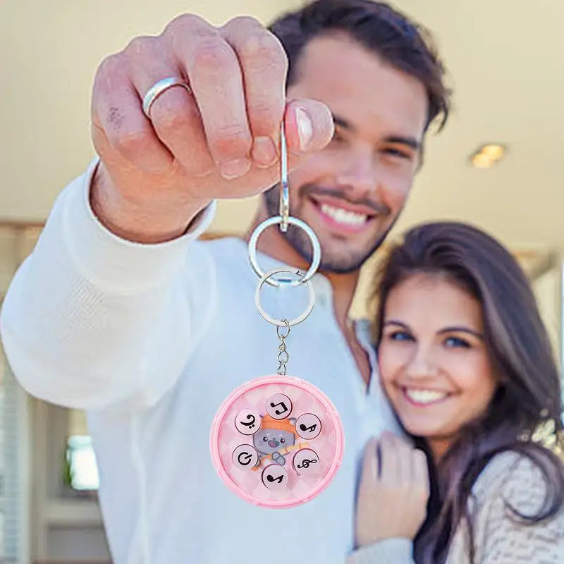 Light Up Electronic Drum Game Keychain
