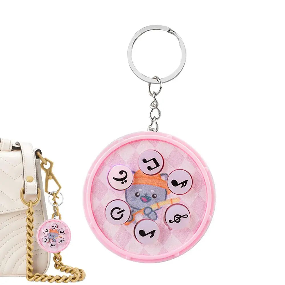 Light Up Electronic Drum Game Keychain
