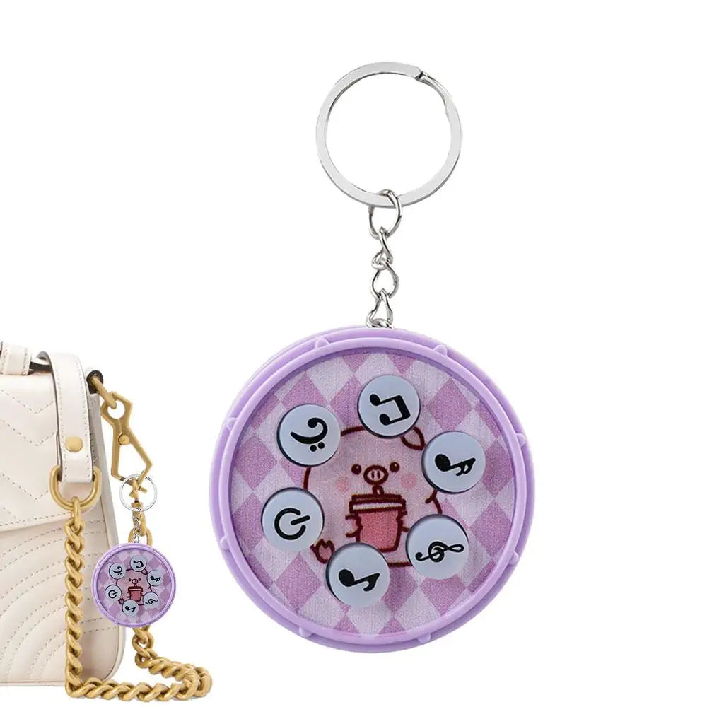 Light Up Electronic Drum Game Keychain