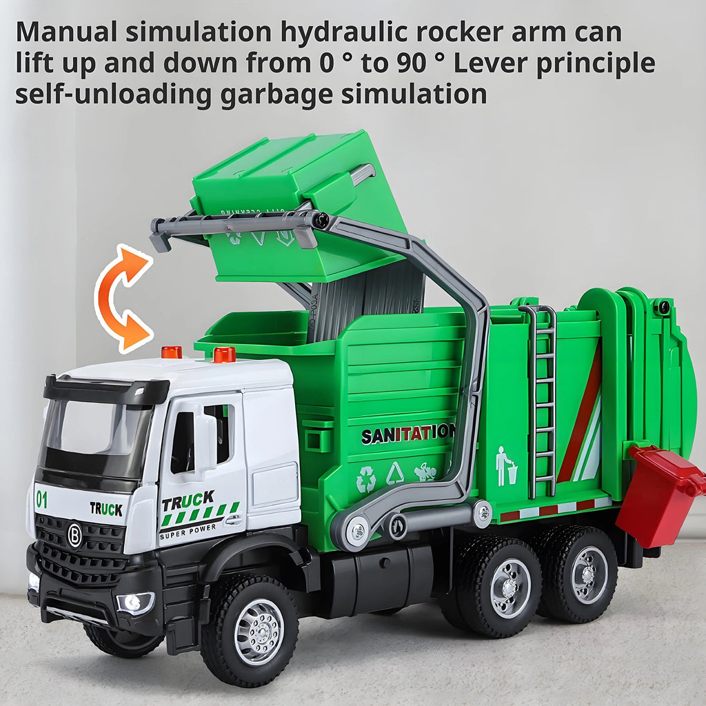Sanitation Truck with Lights and Sounds, Simulation Recycling Features