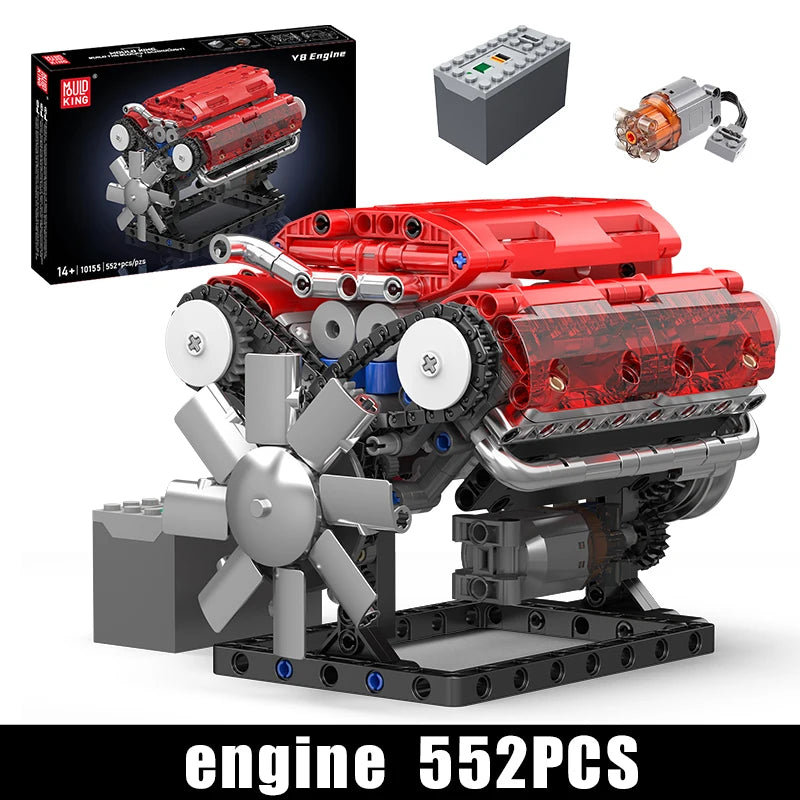 Mould King 10088 The V8 Engine Building Block Assembly