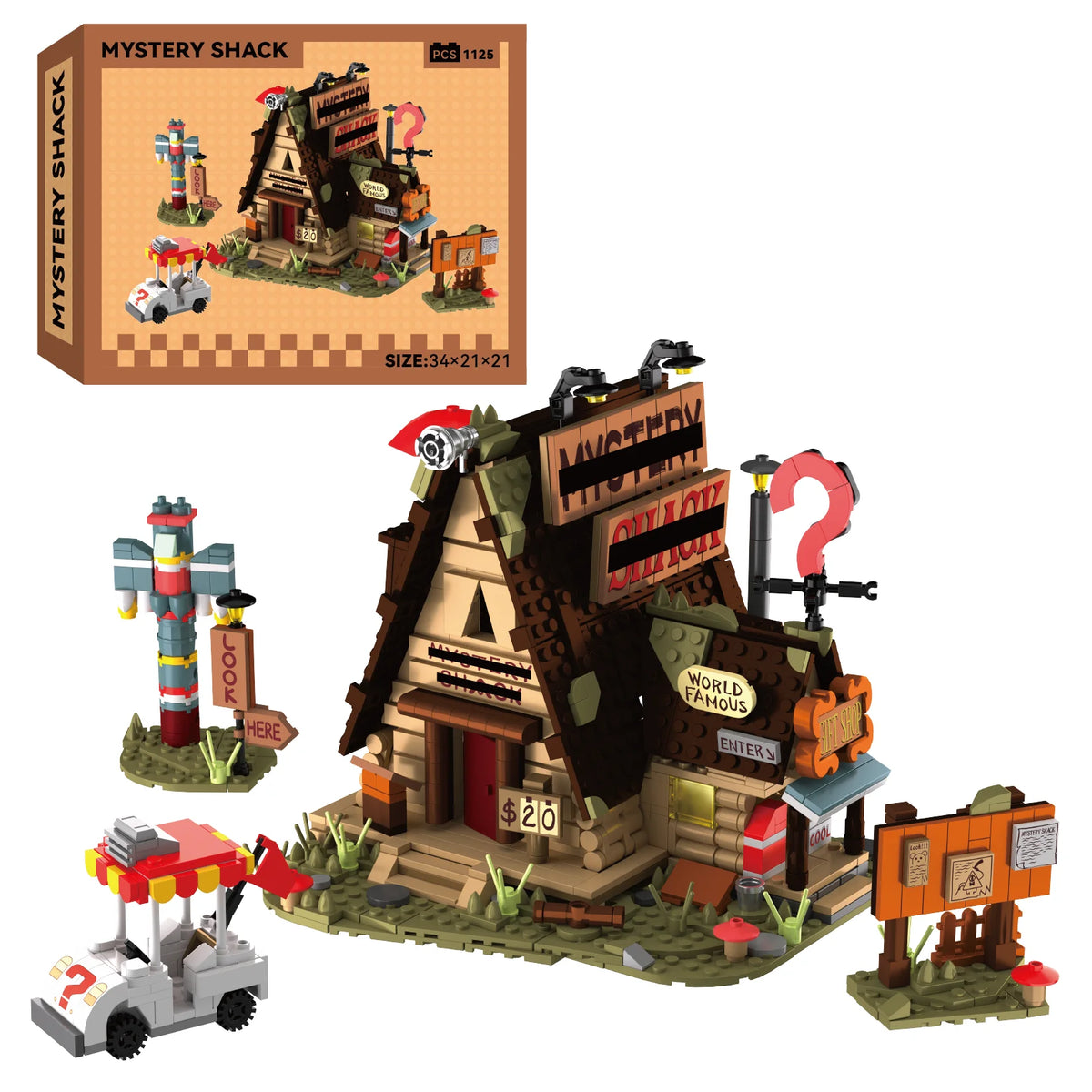 Mystery Cabin Building Blocks Toys Set