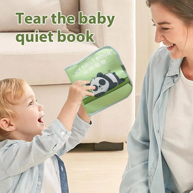 Quiet Sensory Book Soft Cloth Book Cute Cartoon Book Educational Sensory Toy Travel Toys For Boys And Girls