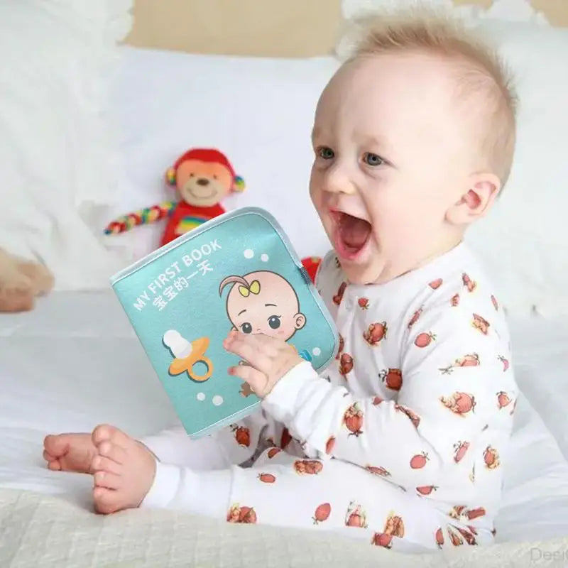 Quiet Sensory Book Soft Cloth Book Cute Cartoon Book Educational Sensory Toy Travel Toys For Boys And Girls