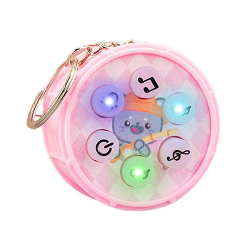 Light Up Electronic Drum Game Keychain