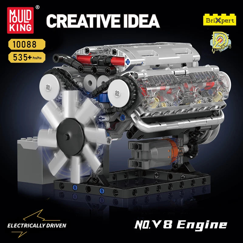 Mould King 10088 The V8 Engine Building Block Assembly