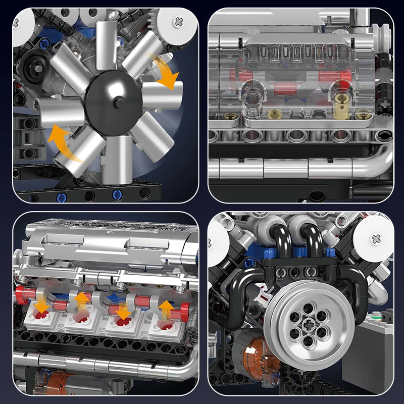 Mould King 10088 The V8 Engine Building Block Assembly