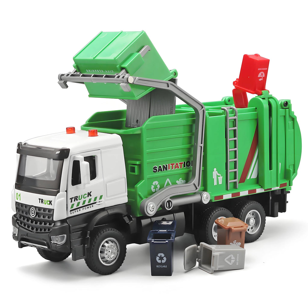 Sanitation Truck with Lights and Sounds, Simulation Recycling Features